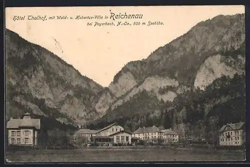 AK Reichenau bei Payerbach, Hotel Thalhof mit Wald- und Hubertus-Villa