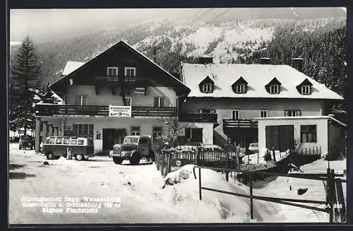 AK Losenheim a. Schneeberg, Alpengasthof Sepp Wanzenböck im Winter