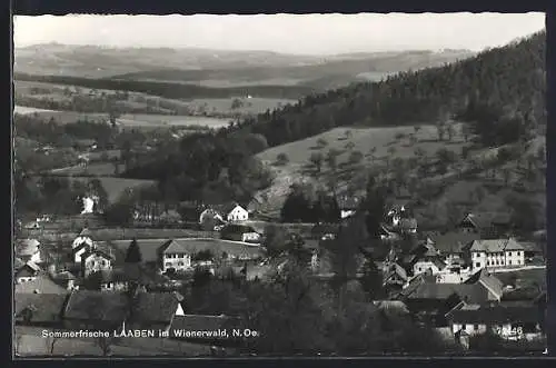 AK Laaben im Wienerwald, Teilansicht aus der Vogelschau