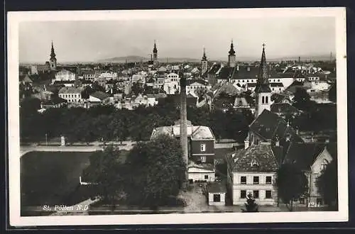 AK St. Pölten, Ortsansicht aus der Vogelschau