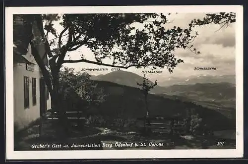 AK St. Corona, Gruber`s Gast- und Jausenstation Berg Ödenhof