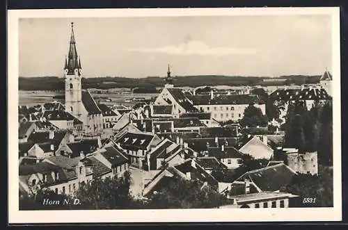 AK Horn /N.-D., Teilansicht mit Kirche