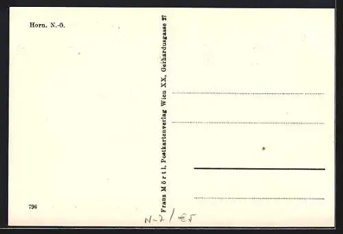 AK Horn /N. Ö., Ortsansicht mit Kirche aus der Vogelschau