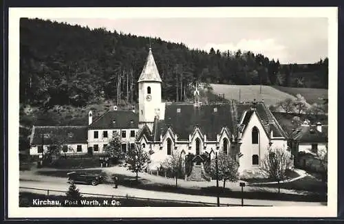 AK Warth /N.-Oe., Kirchau, Partie an der Kirche