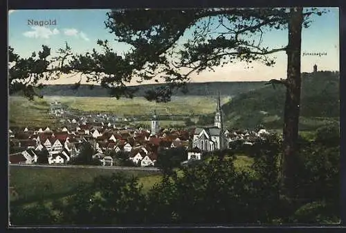 AK Nagold, Ortsansicht vom Wald aus