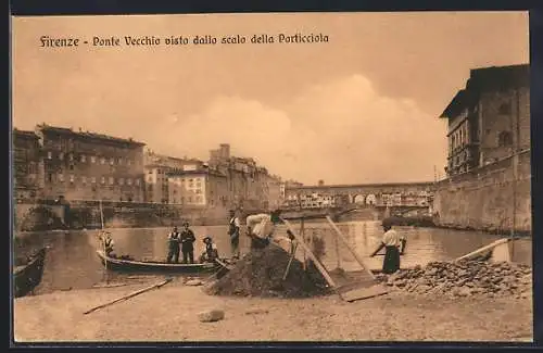 AK Firenze, Ponte Vecchio visto dallo sclao della Porticciola