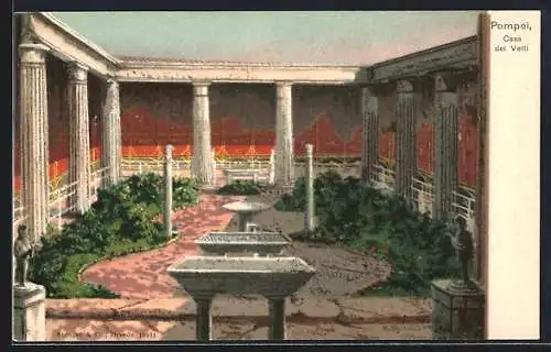 Künstler-AK Pompei, Casa dei Vetti