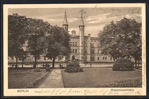 AK Berlin, Mariannenplatz, Blick auf das Diakonissenhaus