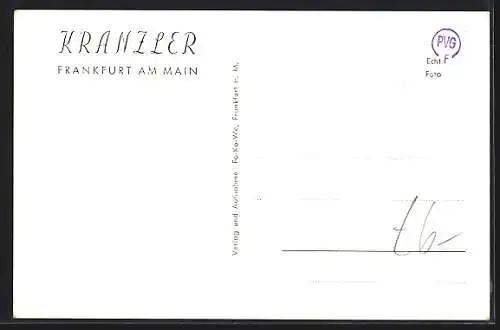 AK Frankfurt am Main, Café Kranzler, Innenansicht