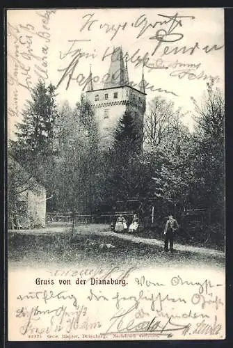 AK Dianaburg, Blick zum Turm