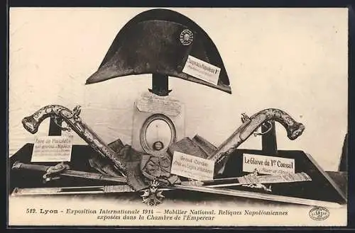 AK Lyon, Exposition Internationale 1914, Mobilier National, Reliques Napoléoniennes exposées