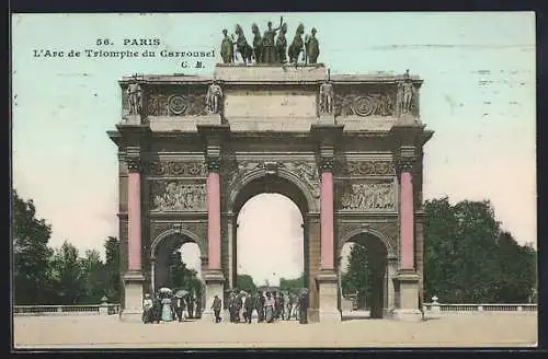 AK Paris, L`Arc de Triomphe, Triumphbogen