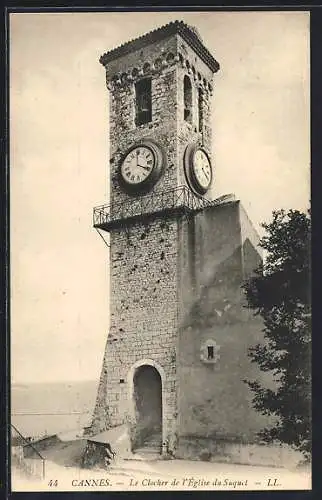 AK Cannes, Le Clocher de l`Eglise du Suguet