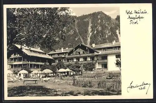 AK Mayrhofen /Tirol, Das Hotel Neuhaus