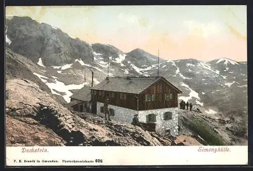 AK Simonyhütte, Berghütte mit Dachstein-Panorama