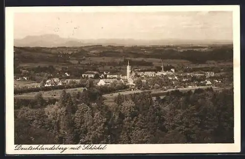 AK Deutschlandsberg, Ortsansicht mit Schöckel