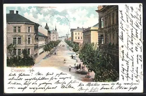 AK Troppau, Olmützer Strasse, um 1900