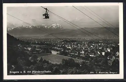 AK Bregenz a.B., Gesamtansicht von der Pfänderseilbahn aus