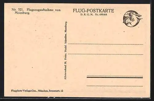 AK Moosburg, Ortsansicht vom Flugzeug aus