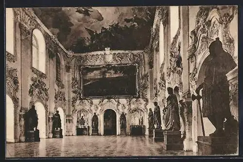 AK Schleissheim /München, Kgl. Schloss und Gemälde-Galerie, Der Vorsaal