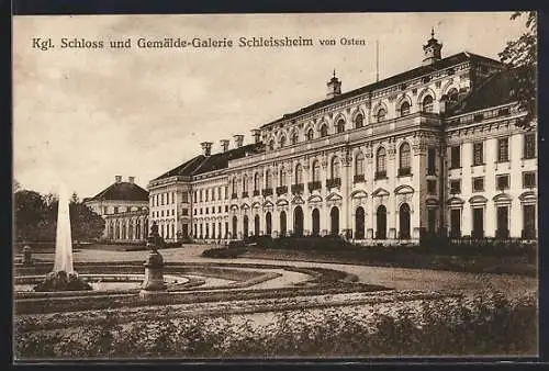 AK Schleissheim, Kgl. Schloss und Gemälde-Galerie von Osten