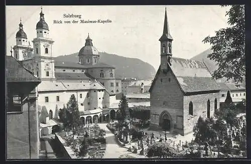 AK Salzburg, Blick von der Maximus-Kapelle