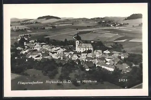 AK Hofkirchen i. Mühlkreis, Fliegeraufnahme der Ortschaft