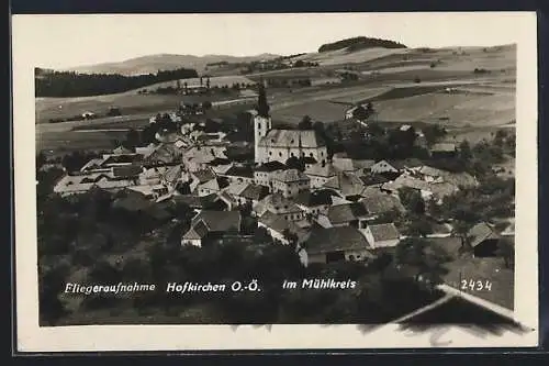 AK Hofkirchen /O.-Ö., Gesamtansicht vom Flugzeug aus