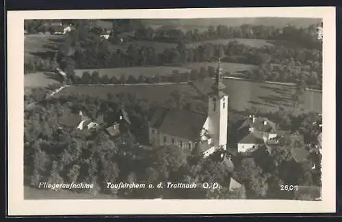 AK Taufkirchen a. d. Trattnach, Fliegeraufnahme mit Kirche