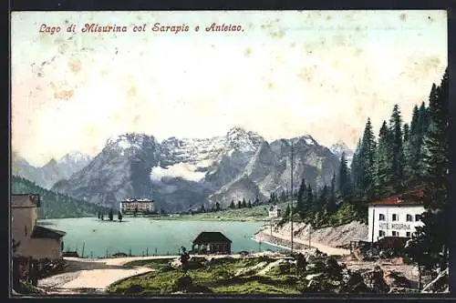 AK Misurina /Lago di Misurina, Hotel Misurina col Sarapis e Antelao