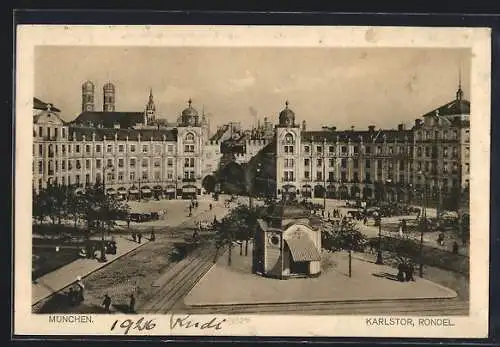 AK München, Karlstor, Rondell
