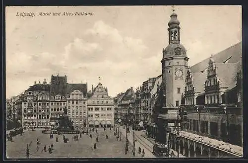 AK Leipzig, Markt und Altes Rathaus