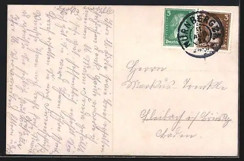 Künstler-AK M.Müller jun.: Jäger mit Hund auf der Wiese