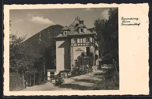 AK Semmering, Blick zum Heim Sonnwendhof
