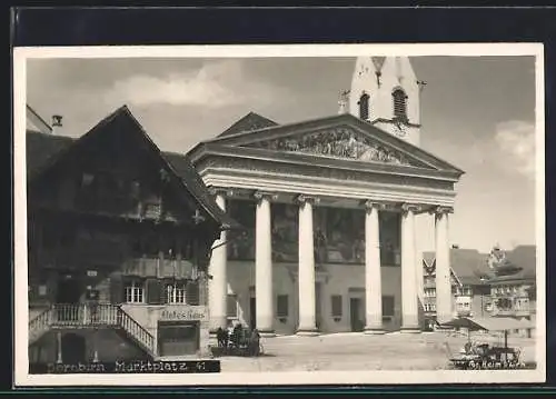 AK Dornbirn, Gasthaus Rotes Haus am Marktplatz