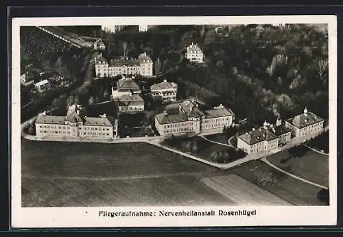 AK Wien XIII, Fliegeraufnahme, Nervenheilanstalt Rosenhügel