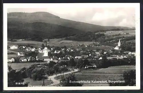 AK Kobersdorf, Ortsansicht aus der Vogelschau