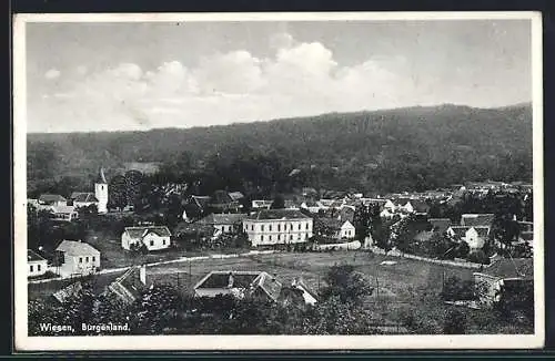 AK Wiesen, Ortsansicht aus der Vogelschau