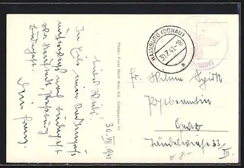 AK Hainburg /Donau, Strassenpartie mit Tordurchgang