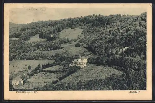 AK Freiburg i. Br., Dattler mit Hotel