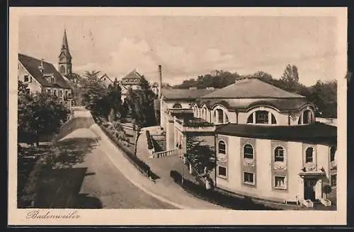 AK Badenweiler, Partie mit Markgrafenbad