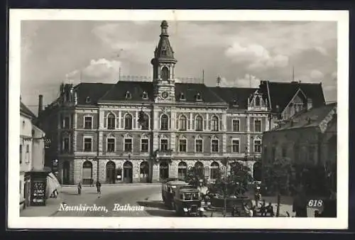 AK Neunkirchen / Saar, Rathaus mit Brunnen