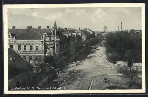 AK Lundenburg, Blick auf die Hermann Göringstrasse