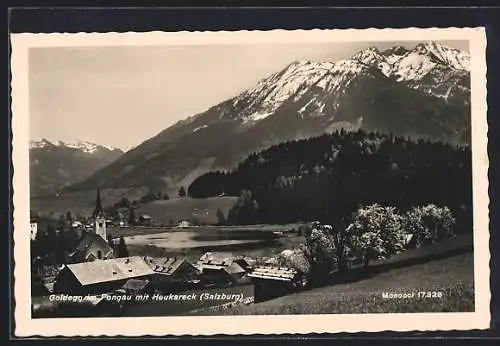 AK Goldegg im Pongau, Ortspartie mit Heukareck