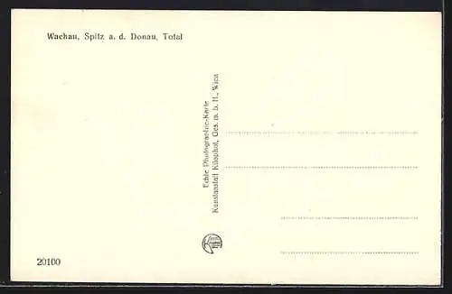 AK Spitz /Donau, Totalansicht mit Bergen und Donaublick aus der Vogelschau