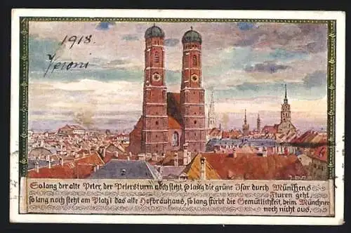 Künstler-AK München, Frauenkirche