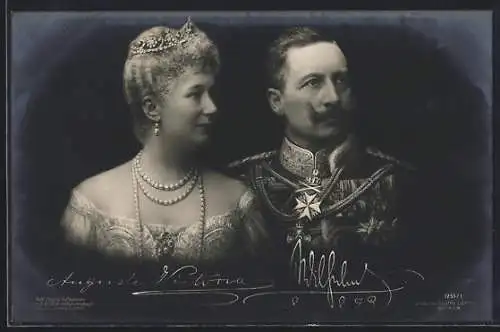 AK Kaiser Wilhelm II. mit Gattin Auguste Victoria