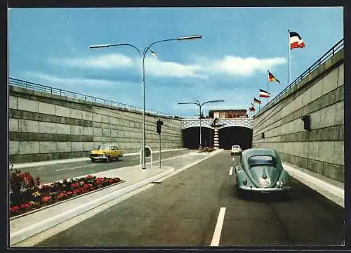 AK Rendsburg, Strassentunnel unter dem Nord-Ostsee-Kanal