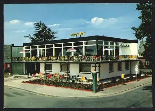 AK Rendsburg, Cafe-Restaurant Martje Flor, Am Gerhardshain 2, Strassenansicht