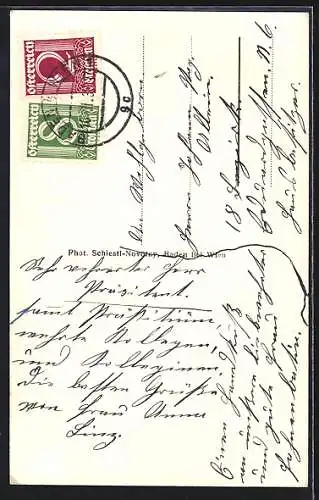 AK Baden, Wohltätigkeitshaus, Marchetstrasse, Innenansichten Speisesaal und Kabinenraum